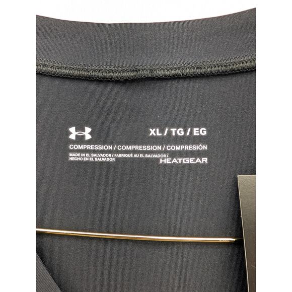 NWT Under ArmourTactical HeatGear Compression Men's V-Neck T-Shirt in Black XL - Picture 6 of 8